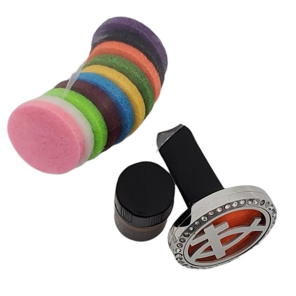 Fish of Life with Crystals Essential Oil Car Diffuser Stainless Steel NEW - Picture 6 of 8